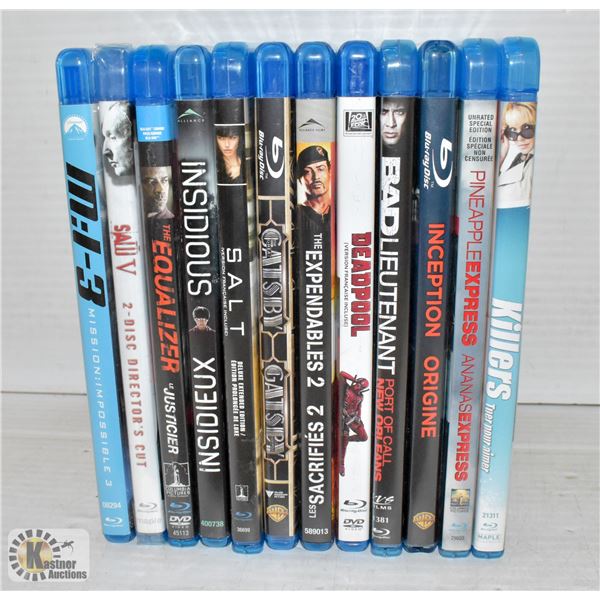 FLAT OF BLURAY MOVIES INCLUDES "KILLERS"