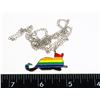 Image 1 : NEW RAINBOW CAT CHARM NECKLACE