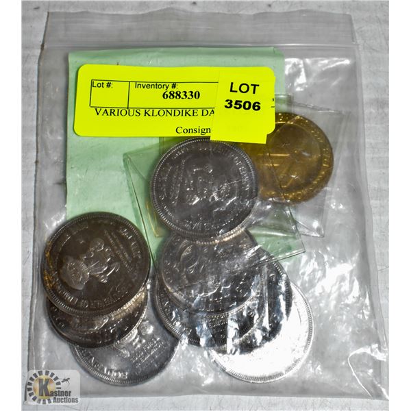 VARIOUS KLONDIKE DAYS COINS