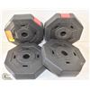 Image 1 : NEW UNPACKED LOT OF 4 HEXAGONAL FREE WEIGHTS