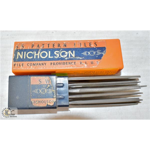 Swiss Pattern File Set VINTAGE NICHOLSON SWISS PATTERN FILES IN BOX