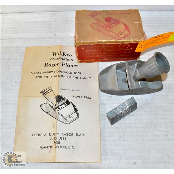 WIL-KRO RAZOR PLANER IN ORIGINAL BOX