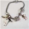 Image 1 : BZ1077-48 SILVER PANDORA STYLE BRACELET