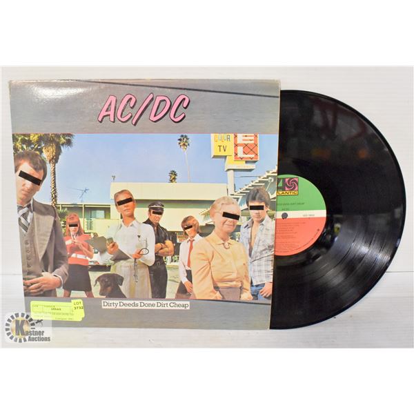 AC/DC DIRTY DEADS DONE DIRT CHEAP VINYL