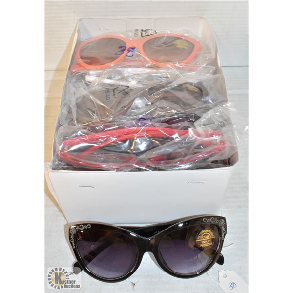 BOX WITH 14 ASSORTED SUNGLASSES