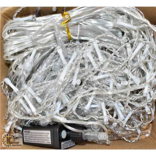 LOT OF LED STRING LIGHTS WHITE (TESTED)