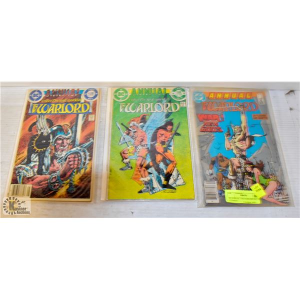 DC ANNUAL  THE WARLORD SET OF 3 COMICS