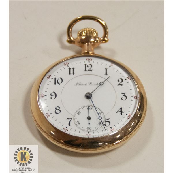 ILLINOIS WATCH CO. SPRINGFIELD 17 JEWEL POCKET