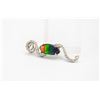 Image 2 : 14K WHITE GOLD AMMOLITE AND DIAMOND PENDANT