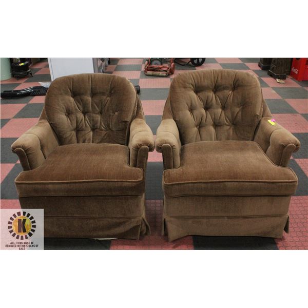 PAIR OF VINTAGE SWIVEL ROCKERS