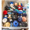 BIN FULL OF OVER 100 BALLS CRAFT YARN
