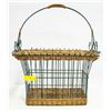 Image 1 : LARGE WICKER & METAL MAGAZINE RACK 18" W