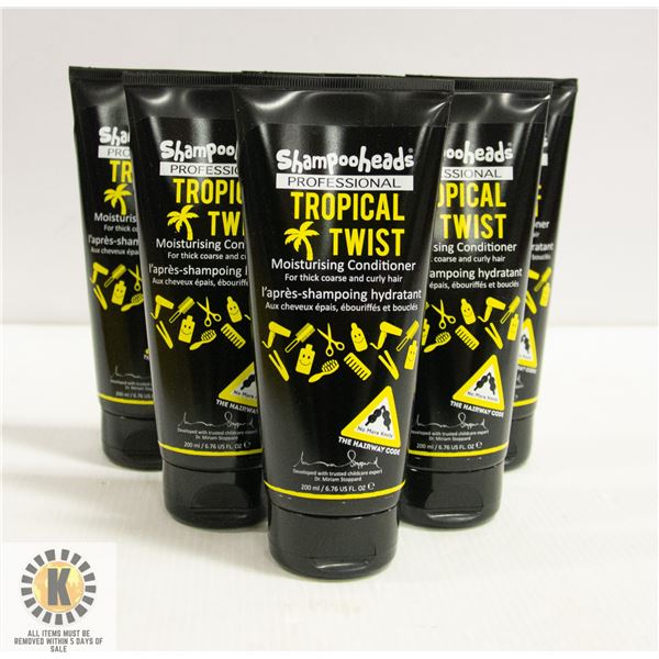 6 BOTTLES OF SHAMPOOHEADS PROFESSIONAL TROPICAL