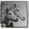 HORSE FRAMED CANVAS PICTURE 32 X 32 IN