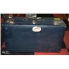 VINTAGE NAVY BLUE GLOBE TROTTER SUITCASE