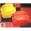 Image 1 : LOT OF 2 20 LITER JERRY CANS, DIESEL & GASOLINE
