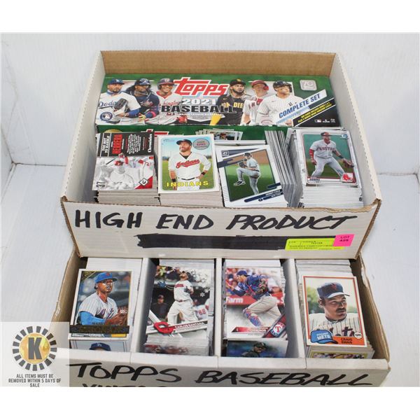 BASEBALL CARD LOT 2 BOXES WITH 1970'S TO PRESENT