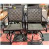 Image 1 : HAMPTON BAY SWIVEL PATIO CHAIRS (4 TOTAL)