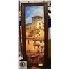 Image 1 : FRAMED SPAINISH FLATS PRINT 16" X 40"