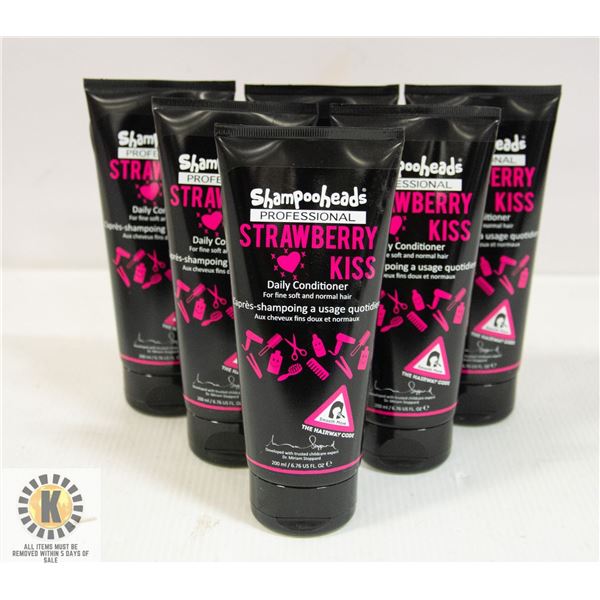 6 BOTTLES OF SHAMPOOHEADS PROFESSIONAL STRAWBERRY