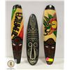 Image 1 : 3 WOODEN TIKI DECOR PCS/WALL HANGINGS