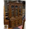 Image 1 : WOOD TONE BUFFET AND HUTCH H-78.5" W-17.5" L-54"