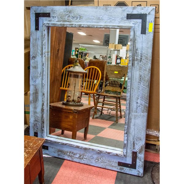 REPURPOSED BARN WOOD FRAMED MIRROR 54" X 42.5"