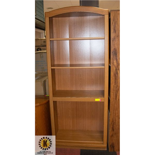 WOODEN SHELF/STORAGE UNIT APPROX H-74" W-12.5"