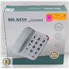 Image 1 : NEW BIG KEYS WHITE LANDLINE TELEPHONE WITH BIG