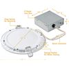 Image 2 : NEW REPACKED 6 PACK OF 6" RECESSED SLIM PANEL LED