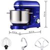 Image 2 : NEW REPACKED AUCMA SM-1520X BLUE 6.5QT STAND MIXER