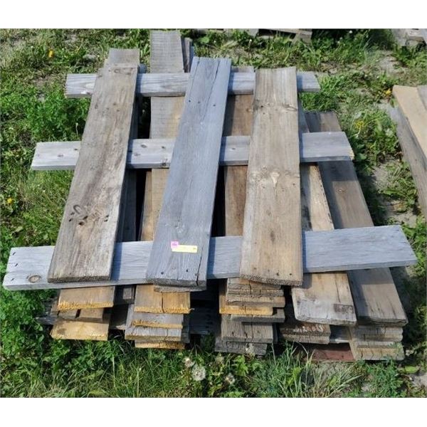 PALLET OF 1X6   3-5FT  LENGTH NO NAILS