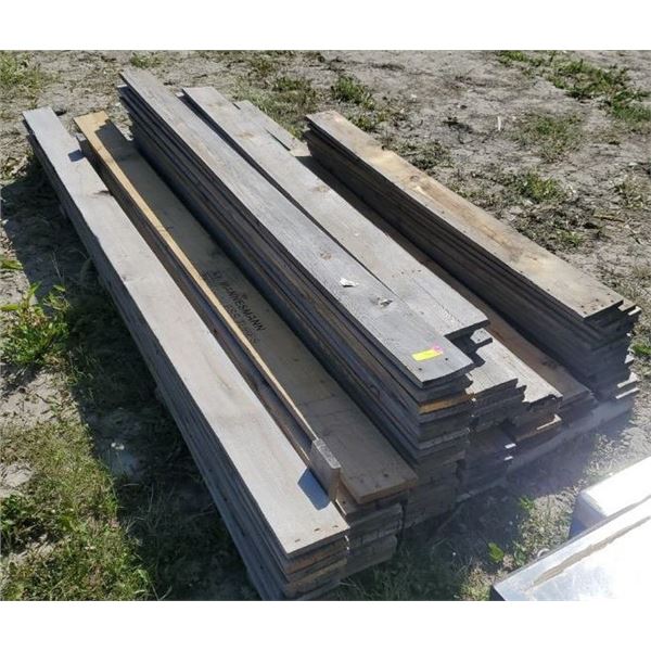 PALLET OF 1X6   6-9 FT LENGTH MOSTLY DENAILED