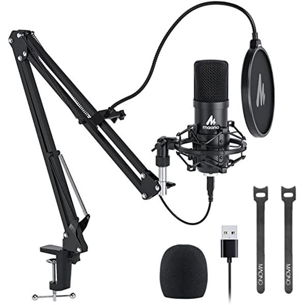 NEW REPACKED MAONO BLACK PODCASTING MICROPHONE KIT