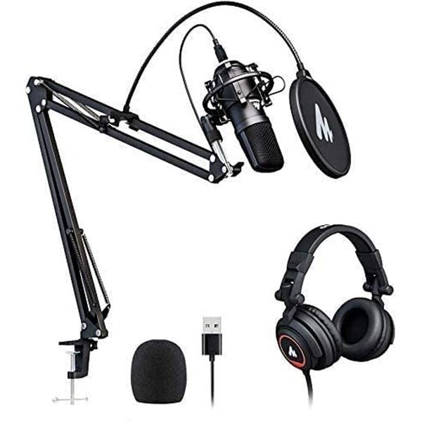 NEW REPACKED MAONO BLACK PODCASTING MICROPHONE KIT