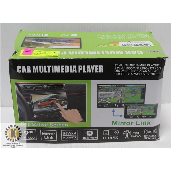 9" LCD MULTIMEDIA  MP5 PLAYER - FULL HD 1080 &