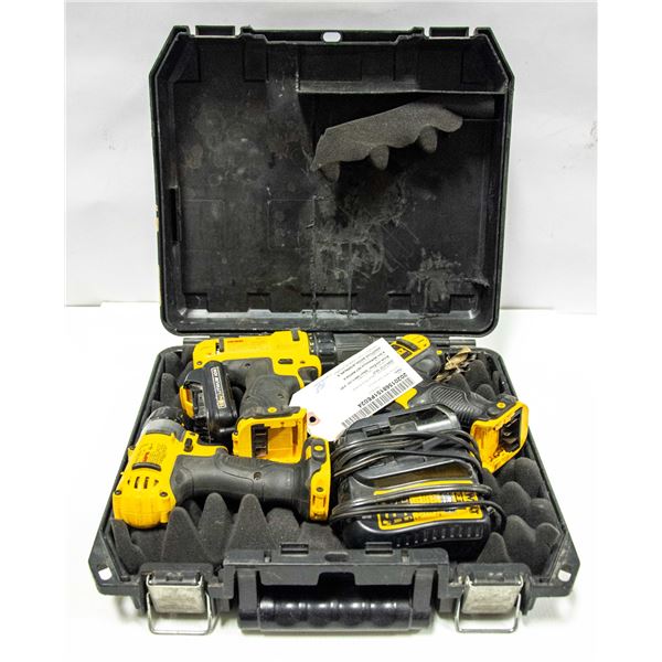 DEWALT DW972K2 12V DRILL SET IN HARD CASE