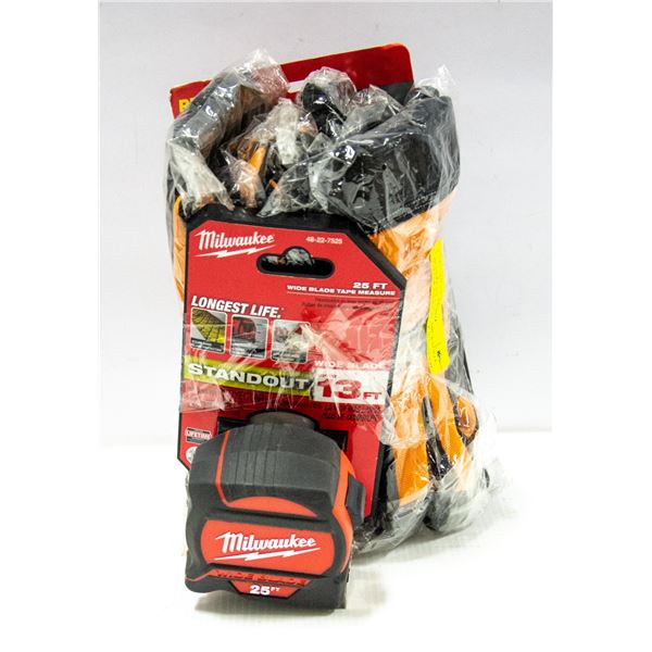 BUNDLE INCLUDES MILWAUKEE TAPEMEASURE, PELICAN
