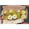 80 ROLLS YELLOW/BLACK FLAGGING/SURVEYOR TAPE