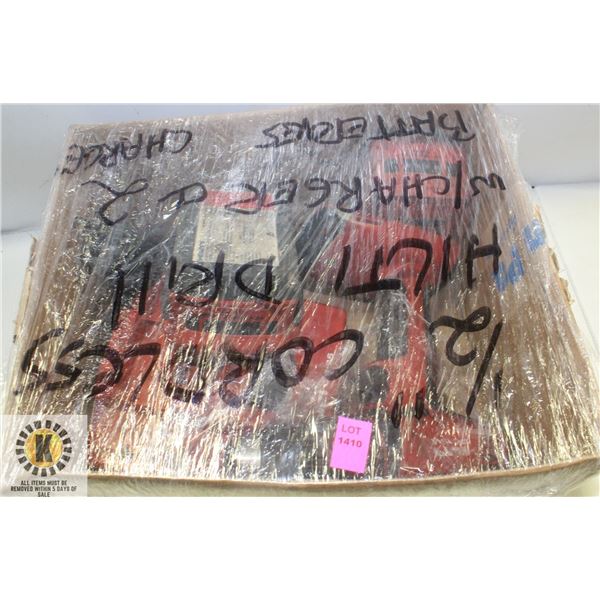 HILTI 1/2" CORDLESS DRILL WITH CHARGER AND 2