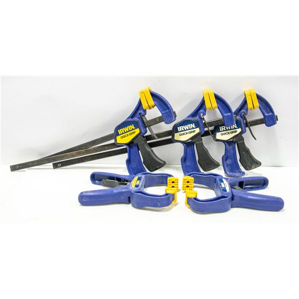 SET OF 5 IRWIN CLAMPS