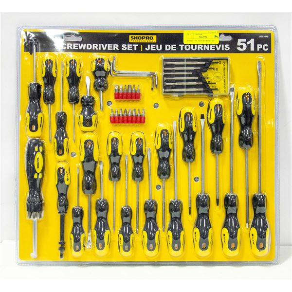 SHOPPRO 51PC SCREWDRIVER SET