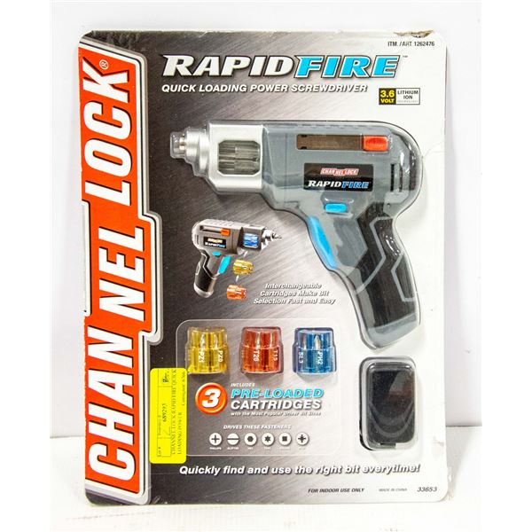 CHANNEL LOCK RAPID FIRE QUICK LOADING POWER
