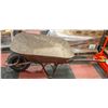 LARGE CEMENT HEAVY STEEL WHEEL BARROW