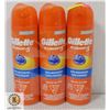 3 PACK GILLETTE FUSION ULTRA MOISTURIZING SHAVE