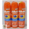 3 PACK GILLETTE FUSION ULTRA MOISTURIZING SHAVE
