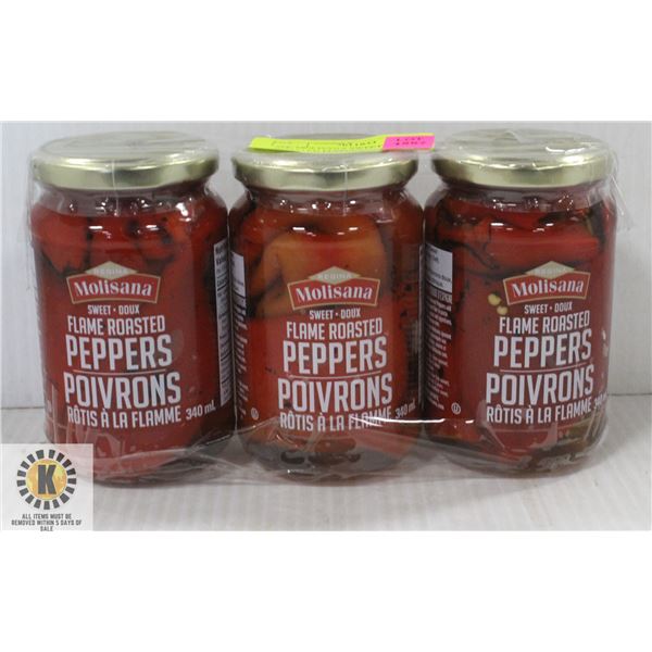 3PK MOLISANA SWEET FLAME ROASTED PEPPERS