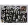 Image 1 : COLLAGE OF MAFIA MOVIE ACTORS CANVAS WALL ART
