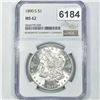Image 1 : 1890-S Morgan Silver Dollar NGC - MS62
