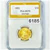 Image 1 : 1993 $10 Gold Eagle PGA - MS70